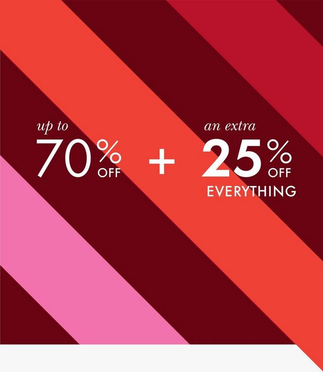 cyber monday sale Up to 70% off everything plus an extra 25% off everything