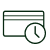 A simple line drawing of a window or dialog box with a clock icon in the corner.