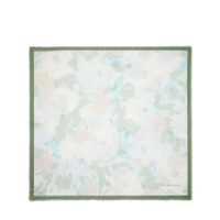 Framed abstract artwork with soft pastel brushstrokes in white, pink, and green tones.